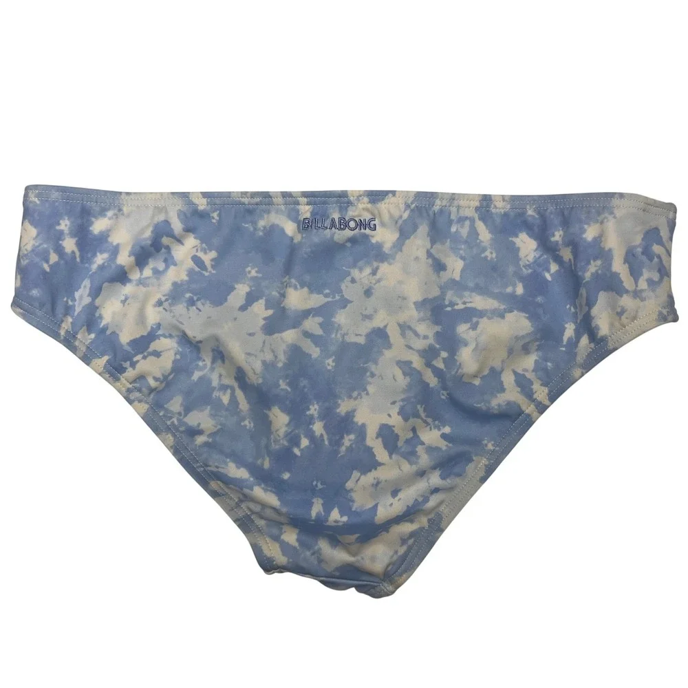 Billabong Bikini Bottoms Girls Size 14 Blue Tie Dye On A Rainbow UPF 50+ New NWT